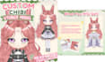 design cute chibi vtuber model art live2d rigging and twitch chibi emotes