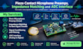 design piezo contact microphone preamps, impedance matching and adc interface