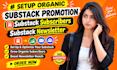 setup organic substack promotion substack subscribers substack newsletter