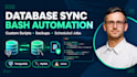 create custom database synchronization scripts using robust bash commands