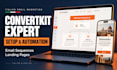 setup italian converkit expert email sequence email automation landing page