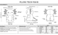 create a plush sewing pattern and tech pack for production