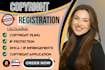 prepare your US copyright registration application, books, songs