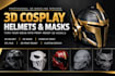 create a custom 3d printable cosplay helmet or mask cosplay weapons 3d armor
