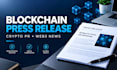 write and submit blockchain press release crypto press release and coin PR