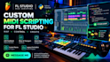 write custom fl studio midi scripting, map controller and python script