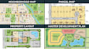 design subdivision map, neighborhood map, community layout, master site plan