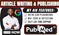 do scopus publication, article writing and journal submission