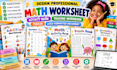 design math worksheet, activity book, tracing workbook, puzzle, latex formatted