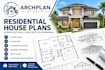create residential house plans and architectural construction drawings