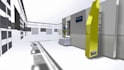 create 3d powder coating line and industrial equipment animation