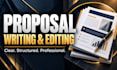 write and edit rfp responses, bid proposals and tender proposals