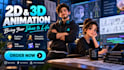create 2d 3d animation character animation and animated videos