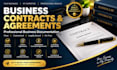 draft professional business contracts, agreements and service contracts