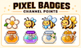 design custom twitch emotes, sub badges, bit badges and channel points
