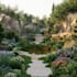 design landscape, terrace, backyard, pool, and patio