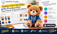 design a plush toy with production tech pack and specifications