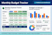 create dynamic excel expense and budget dashboard with charts