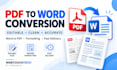 convert PDF to editable word and word to PDF