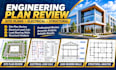 review site plan electrical load calc wall bearing structural analysis