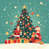 design a custom flat style christmas illustration