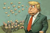 create a custom political satire cartoon
