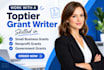research grant, write grant, grant proposal, business plan