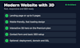 build a modern website with 3d animations using react and threejs