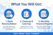 quickbooks cleanups catch up and monthly bookkeeping