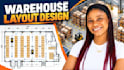 design warehouse racking layout with forklift  storage zones