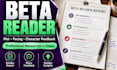 beta read with actionable manuscript critique and feedback beta reading