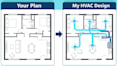 design hvac duct layout, heat load, duct sizing, diffusers in autocad