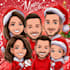 draw christmas caricature card