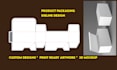 create packaging box dieline, die cut and cut lines template