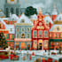 design a custom flat style christmas illustration