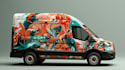 design a custom car wrap with unique graphics and colors
