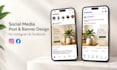 social media post and banner design