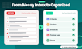 manage your gmail or outlook inbox, email replies and customer support