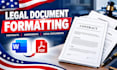 professionally format legal documents, contracts and agreements in word and PDF