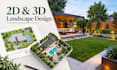 design 2d and 3d landscape plans garden design backyard design site plan