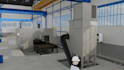 create steel industrial factory and warehouse with 3d visualization