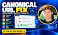 fix canonical urls, duplicate content, robots txt and technical SEO issues