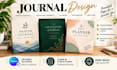 create prayer journal design, workbook design, planner design journal design