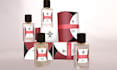 crate luxury perfume label, logo, cosmetics with custom label