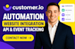 do customer io automation customer io website integration API event tracking