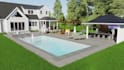 do garden design, front yard and backyard makeover visualization for home owners