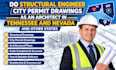 do structural engineer city permit drawing as architect in tennessee and nevada