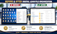 organize mortgage loan documents and prepare loan files