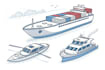 draw your boat into custom vector illustration