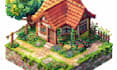 create isometric pixel map game environment pixel art tileset top down game art